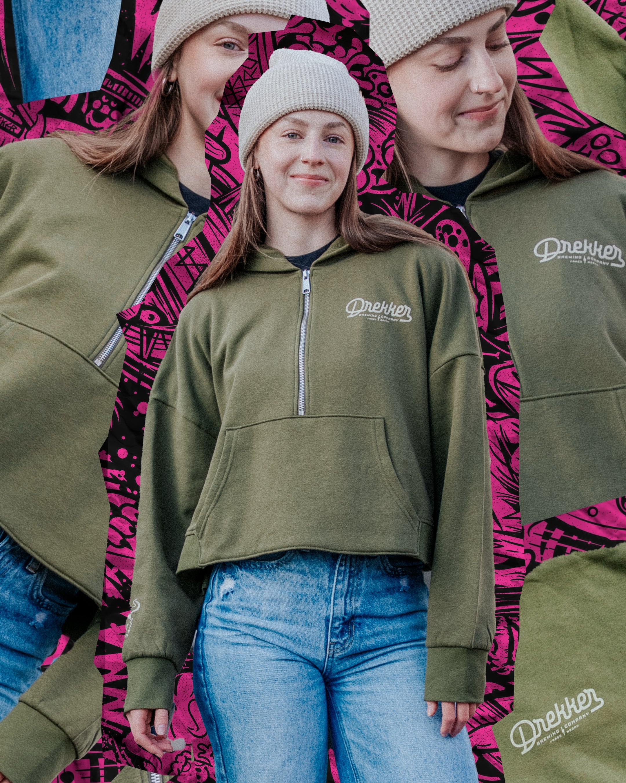 Women's Half Zip Hoodie – Drekker Brewing Company