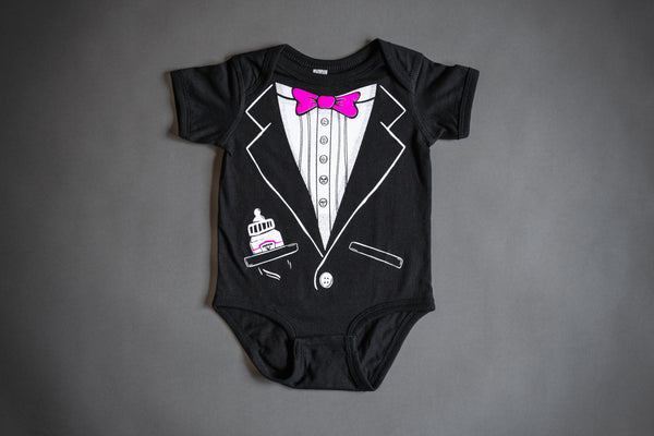 Tuxedo Baby Onesie - 12 Months