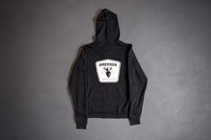 Black/White  Zipper Hoodie