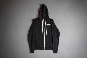 Black/White  Zipper Hoodie