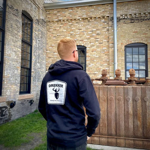 Black/White  Zipper Hoodie