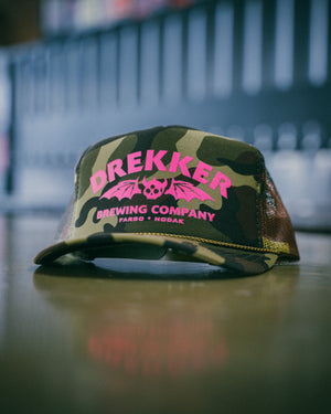 Bat Foamie Hat - Camo/Pink