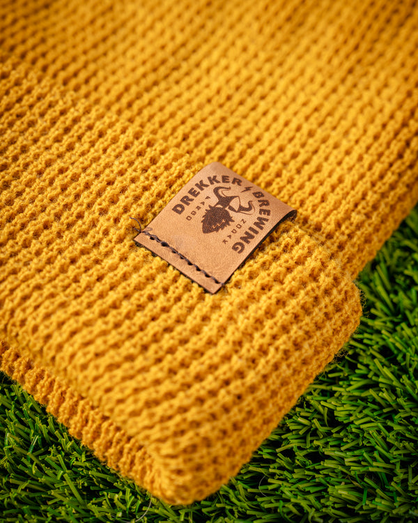 Waffle Knit Beanie - Camel