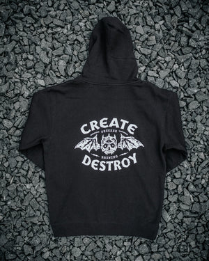 Bat Skull Zipper Hoodie
