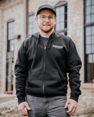 Black Zipper Hoodie
