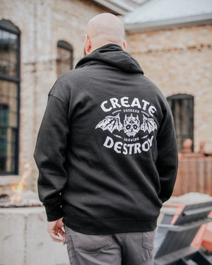 Bat Skull Zipper Hoodie