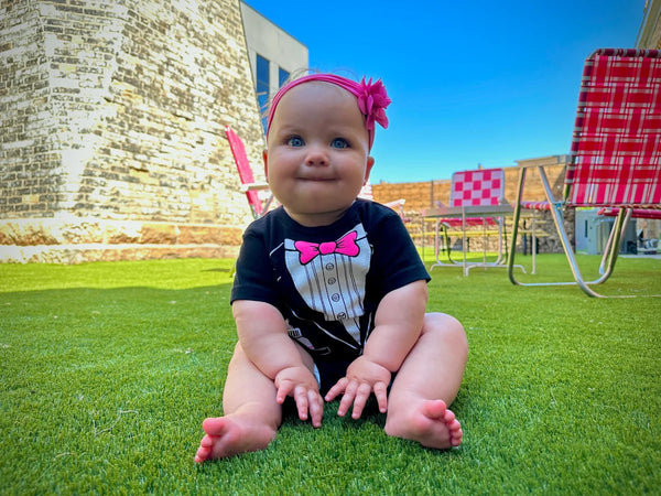 Tuxedo Baby Onesie - 12 Months