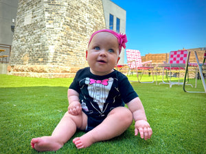 Tuxedo Baby Onesie - 12 Months